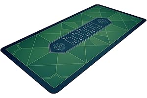 Bullets Playing Cards, Pokermatte grün, Paulie Design, Texas Holdem für den eigenen Pokertisch, Pokertischauflage (160x80 cm)