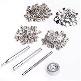 100% Brandneu SurePromise One Stop Solution for Sourcing 50 Set Silber 10mm Metall Druckknöpfe & 4tlg Werkzeug Locheisen Handschlageisen nähfrei Leder Kunstleder Basteln DIY