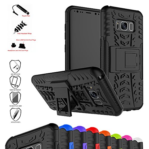 samsung s8 Funda Mama Mouth Heavy Duty silicona h  brida con soporte C  scara de Cubierta Protectora de Doble Capa Funda Caso para samsung s8 Smartphone Negro