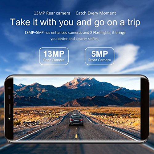 OUKITEL C8 3G Smartphone Android 7.0 5.5Zoll FHD Gorilla Glasschirm 2GB RAM+16GB ROM 3000mAh Akku 5MP Frontkamera+13MP Hauptkamera 1280 * 624 Pixel Fingerabdruck 12V/2A Flash Charge 1,3 GHz Quad Core Dual-SIM (Schwarz)