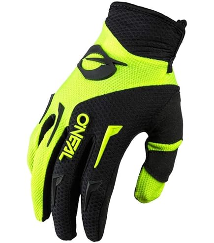 Guanti Moto O'NEAL Element Racewear V.24 - Per MX E MTB, Nero Neon, Palmo In Pelle Sintetica, Taglia L - Foto 5