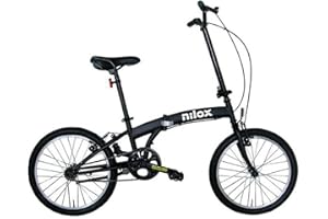 Nilox, Bike X0, Bici Pieghevole, Facile da Trasportare, Design Moderno, con Telaio Opaco in Acciaio, Bicicletta Leggera, 12 kg di Peso, con Cerchi in Alluminio da 20"