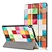 Produktbild WindTeco Hülle für iPad Pro 10.5 Zoll 2017 - Ultra Dünn und Leicht PU Leder Schutzhülle mit Standfunktion und Auto Aufwachen / Schlaf Funktion für Apple iPad Pro 10.5" Tablet, Bunte Würfel