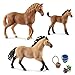 Produktbild Horseclub Schleich Englisch Vollblut Familie (13855 + 13856 + 13857) + 42196 Pferdefutter