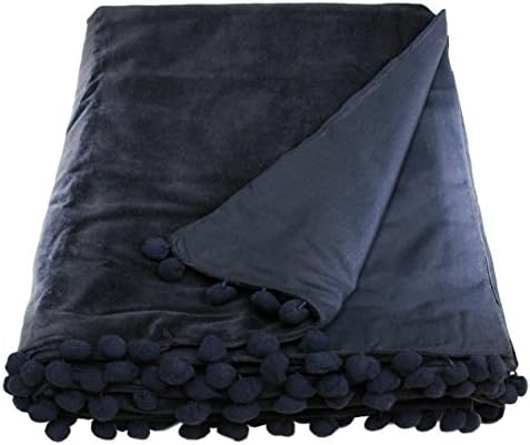 Ragged Rose 140 x 180 cm Cotton Velvet Belinda Velvet Throw, Black