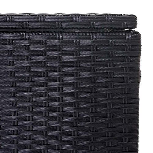 Poly-Rattan Kissenbox Barry, Truhe Auflagenbox Gartenbox, 220l ~ schwarz - 5