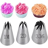 LEGACYCART !M 2D 336 Nozzle Stainless Steel Tulip & Flower Piping Tips: Premium CreamNozzle Icing Tools for Baking and Pastry
