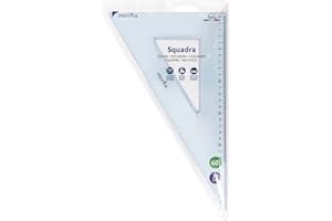 Pryma Squadra 60° - Strumento Geometrico di Precisione, per Scuola, Ufficio e Disegno Tecnico, Trasparente e Resistente (Trasparente, 30 cm)