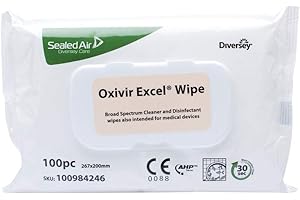 Diversey Oxivir Excel 100 Toallitas (Paquete de 12) 100 984 246