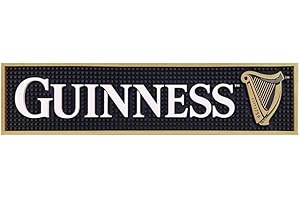 Shamrock Gift Company Guinness 05769 Tapis de bar antidérapant et anti-déversement Motif harpe dorée