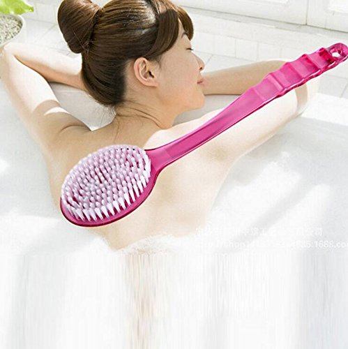 leisial Kunststoff-Bad-Dusche Rücken Peeling Bürste mit langem Griff für Bürste Reinigungsbürste mit Rücken, rot 36.5 * 7 * 3 cm 36.5*7*3cm grün - 4