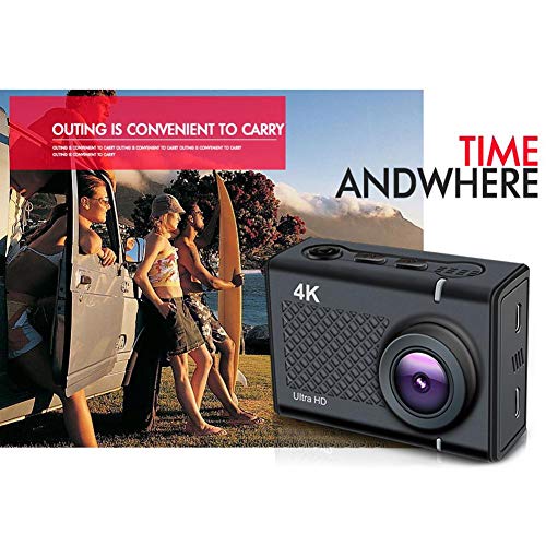 Preisvergleich Produktbild 4K-Sportkamera - Anti-Shake Mini-Wasserdichte Kamera, Touchscreen Tragbare Unterwasserkamera-Bildschirm Einfach für Outdoor-Aktivitäten zu transportieren