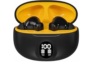 BOXSSROG Cuffie Bluetooth, Auricolari Bluetooth 5.3 con 4 Mic, Cuffie Wireless In Ear HiFi Stereo, Cuffiette Bluetooth 36Ore LED Display, Cuffie Senza Fili IP7 Impermeabili, USB-C,Touch Control