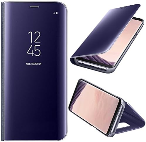 Mobile Phone Case Cover Shell for Samsung Galaxy S8/S8 Plus Flexible Screen Protector &amp; Soft, Clear-View Flip Cover / Grip Pack with Mirror