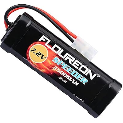 FLOUREON RC Batterie Haute Performance Ni-MH 7,2V 3500mAh Prise Tamiya Femelle pour Modélisme Voiture