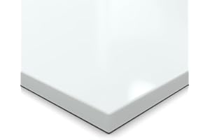 AUPROTEC Panneau de particules de 28 mm, découpe en cristal blanc mélaminé, longueur jusqu'à 200 cm, panneaux décoratifs avec bande de 2 mm, choix : 10 x 120 cm (bord ABS complet)