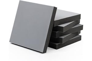 AP ACOUSPANEL BUILDING ACOUSTICS ACOUSPANEL Panneaux Acoustiques Décoratifs 6 Panneaux de Mousse Acoustique avec Finition Textile Velours 30x30x4cm Non Comprimés Gris Clair