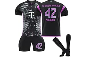 RUVON 23/24 New Purple 6 Kimmich 9 Kane Trikot für Kinder 10 Sane 25 Müller 42 Musiala 4 De Ligt Football Jerseys Anzug FCB Training T-Shirts Kids Sport Soccer Outfit Fußball Jersey Set