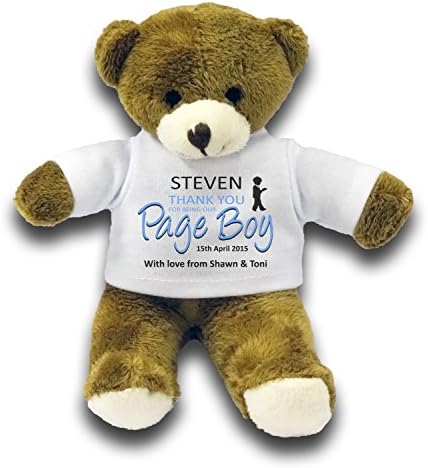 Personalised Page Boy Wedding Party Favour Gift 7" Teddy Bear