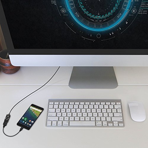 ICZI USB 2.0 Datenkabel, hochgeschwindigkeits PC zu PC USB Datenkabel, Datenaustausch zwischen 2 Computern, Vernickelt, Schwarz, für Windows und Mac und Android, 1.5m (USB 2.0) - 6