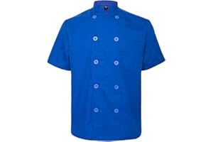 TOPTIE Unisex Short Sleeve Chef Coat Jacket