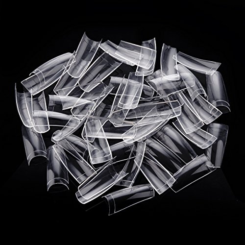 MAKARTT Clear False Nails French Nail Tips Prime Acrylic Gel Fake Nail Art Tip 500pcs 10 Sizes