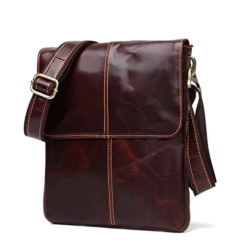 Preisvergleich Produktbild Melbourne Messenger Bag aus echtem Büffel-Leder Joyir