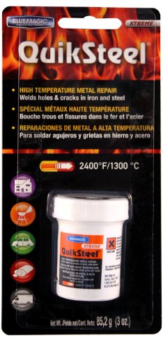 Preisvergleich Produktbild Blue Magic 18003 Quiksteel High Temperatur Metall Repair Blister Karte – 3 oz von Blue Magic
