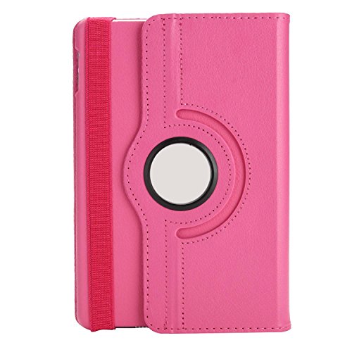 WindTeco Neu iPad 9.7 Zoll 2017 / iPad Air 2 / iPad Air Hülle – 360 Grad Rotierende Stand Smart Cover Case Schutzhülle Tasche Etui mit Auto Schlaf / Wach Funktion für Apple New iPad 9.7 inch 2017 Modell / iPad Air 2 2014 Modell / iPad Air 2013 Modell Tablet, Magenta - 2