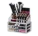 Organised Beauty 2 Piece Clear Acrylic Makeup Storage / Jewellery / Cosmetic / Nail Polish / lipstick Organiser Display Stand 3 Drawers |19 Sections | High Grade 3mm Acrylic
