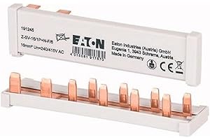 EATON Z-SV-16/1P+N-F/6 - BARRETTE DE PONTAGE HORIZONTALE - GRIS - 16 MM² - 63 A - 6 Modules - DISJONCTEURS PH/N
