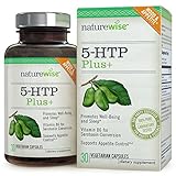 NatureWise 5-HTP Plus+ Advanced Time Release Appetite Suppressant with Mood, Stress, and Sleep Support, 200 mg, 30 count