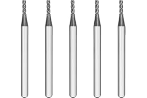 SPEED TIGER ISE Carbide Square End Mill - Micro Grain Carbide End Mill for Alloy Steels/Hardened Steels - 4 Flute - ISE1/16"4T - Made in Taiwan (5 Pieces, 1/16")