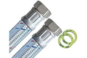 H2O-FLEX Tuyau Blindé 1"ÜM x 1"ÜM (DN25) - 30cm / 300mm