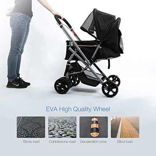 Katze-Tatze-Poussette-pour-Chien-Pet-Voyage-Poussette-Chat-Poussette-Pliable-avec-rsistant-aux-Chocs-6-EVA-Roues-poigne-rversible