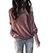 Produktbild Pullover Damen Pulli Sweatshirts Loose Langarm T-Shirt Mode Langarm Shirt Beiläufig Jumper für Sport von ABsoar