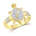 Vidhi Jewels Gold Plated Tortoise with Diamond Alloy & Brass Finger Ring for Men [VFR290G] RS.139.00