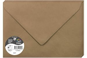 Clairefontaine 29002C, Pack de 20 sobre, Pollen, 16,2 x 22, 9 cm 120g, Marrón Kraft