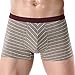 Produktbild Swallowuk Männer Unterwäsche Herren Boxershorts Kurze Hose Streifen Shorts Unterhose Retropants Badehose Briefs,2PCS (XXL, Weinrot)