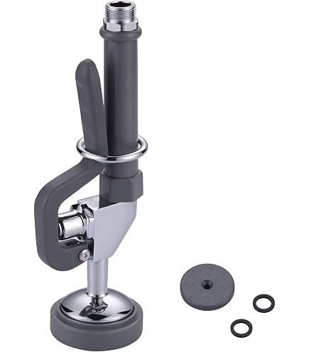 Uxcell Commercial Pre-Rinse Sprayer Replacement - 1.42 GPM High-Pressure Valve, Chrome - View #7