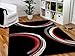 Produktbild Designer Teppich Maui Schwarz Rot Circle STARK REDUZIERT - SOFORT LIEFERBAR