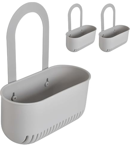 Porte-éponge Suspendu Pour évier - Panier Avec Trous De Drainage - Grande Capacité - Installation Par Sangles Réglables - 4