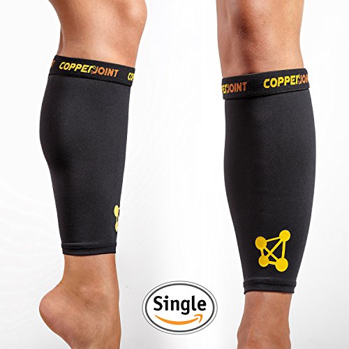 CopperJoint Funda de compresión para Pantorrilla y articulaciones. Soporte tratado con Iones de Cobre - Recuperación Garantizada - único - Large