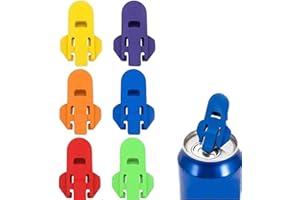 WHYCNJL 6 Stück Dosenverschluss Getränkedosen Verschluss Dosenöffner zum Öffnen von Getränken Ringöffner Getränke Dosendeckel Getränkedosendeckel Manueller Dosenöffner für Bier Soda Getränke