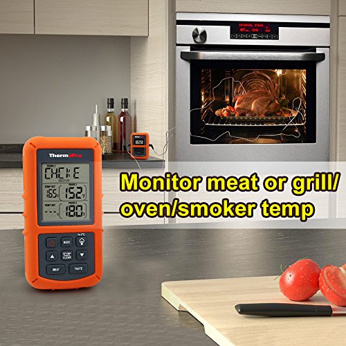 ThermoPro TP20 Digital BBQ Funk Thermometer Wireless mit 2 Temperaturfühlern für BBQ, Ofen und Grills - 4