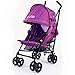 Buggy Stroller Pushchair With Large Sun Canopy Hood - Zeta Vooom - Plum Dots With Rain Cover