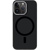 Youngkit iPhone 15 Pro Max Uyumlu Kılıf Magsafe ile Uyumlu Youngkit Hidden Sand Serisi Kapak Siyah