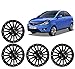 Auto Pearl-Premium Quality Car Full Black Wheel Cover Caps Black 15 inches Press Type Fitting For - Tata Zest RS.1699.00