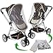 TecTake 3 in 1 Pushchair stroller combi stroller buggy baby jogger travel buggy kid's stroller -different colours- (Brown)