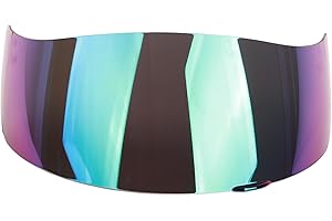 KIMISS Motorcycle Helmet Visor, Motorbike Helmet Face Shield 28 x 12.5cm Wind Shield Helmet Lens Fog Resistant Replacement for AGV K5 K3SV(Colored)